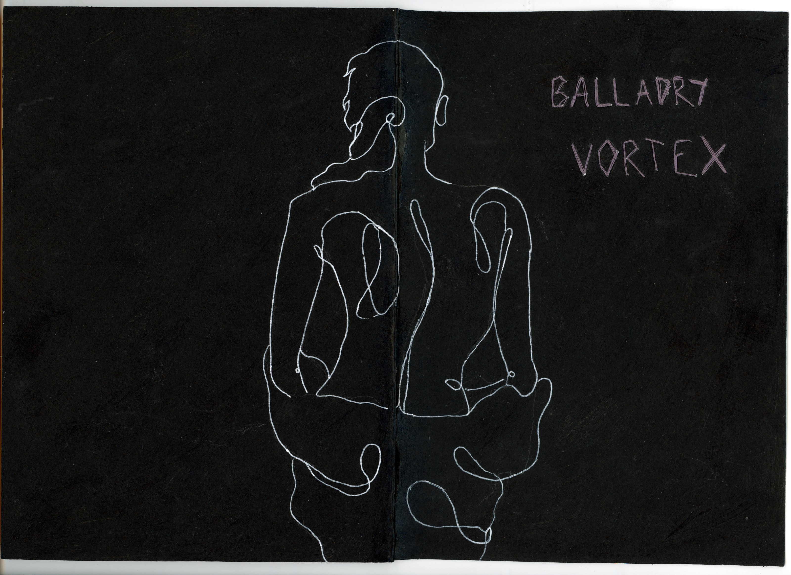 Balladry Vortex — Balladry Vortex cover with a line drawing of a spine